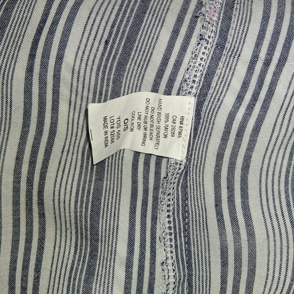 Elan Peasant Off Shoulder Striped Wide Sleeve Beachy Resort Vacation Women's OS - Picture 10 of 10